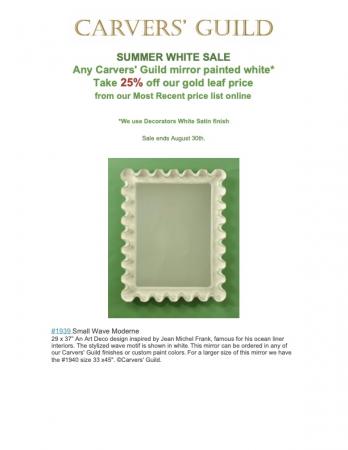 White mirrors by Carvers Guild