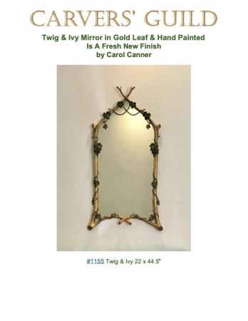 #1155 Twig & Ivy 22 x 44.5" Carvers' Guild Mirrors